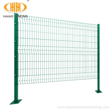 pvc coated round post wire mesh fence